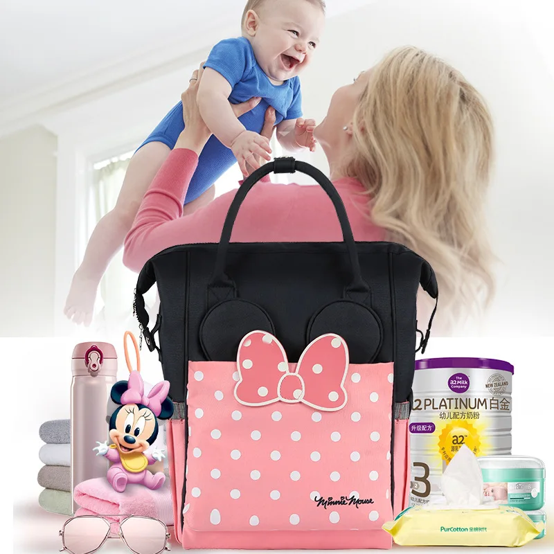 Disney Baby сумка с Минни Маус для мамы коляски подгузники кормления рюкзак ухода за