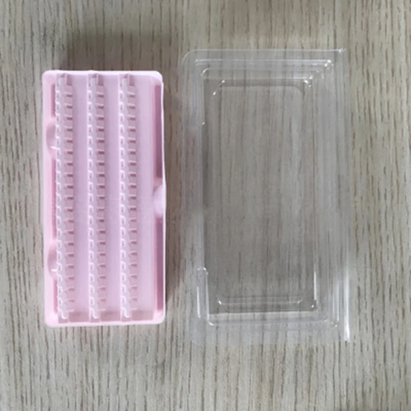 Прозрачная коробка для хранения ресниц и макияжа с держателем