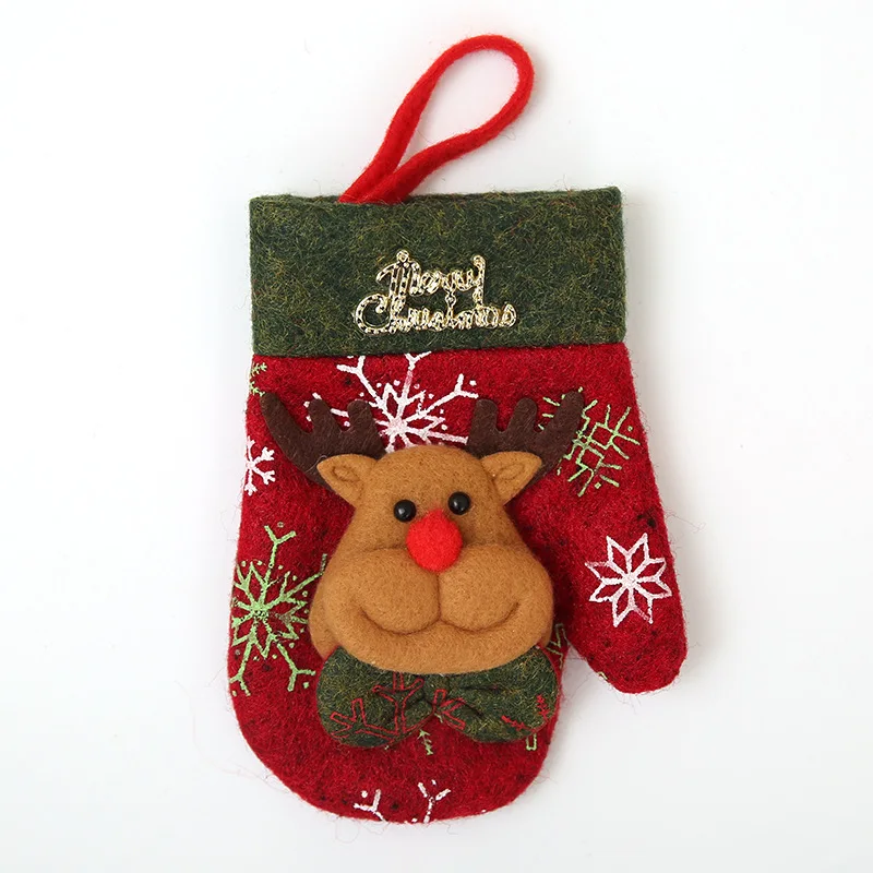 Santa Hat Reindeer Christmas New Year Pocket Fork Knife Cutlery Holder Bag Home Party Table Dinner Decoration Tableware | Дом и сад