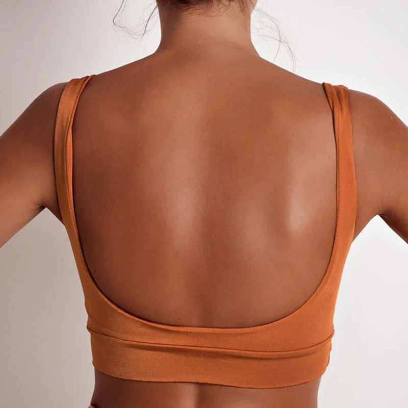 Бюстгальтер спортивный с чашками пуш ап и лямкой на шее 6 цветов|Комплекты