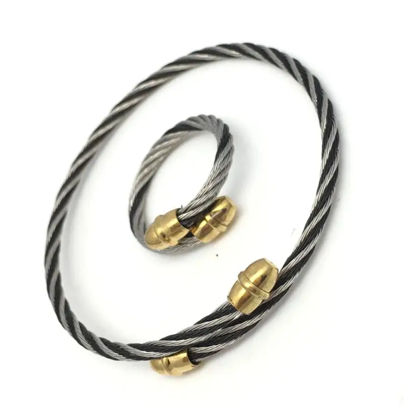 Регулируемый Комплект бижутерии LOOKER в стиле ретро браслет и кольцо из