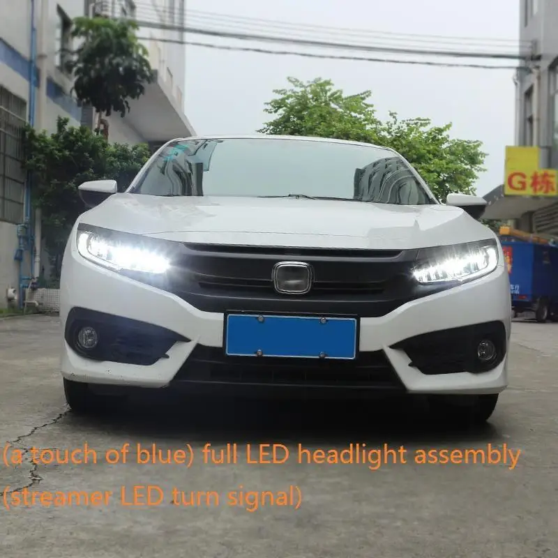 MODEL A Assessoires Neblineros Led Para авто дневной аксессуар для бега фары передние противотуманные задние фары автомобиля в сборе 16 для Honda Civic - Цвет: MODEL A