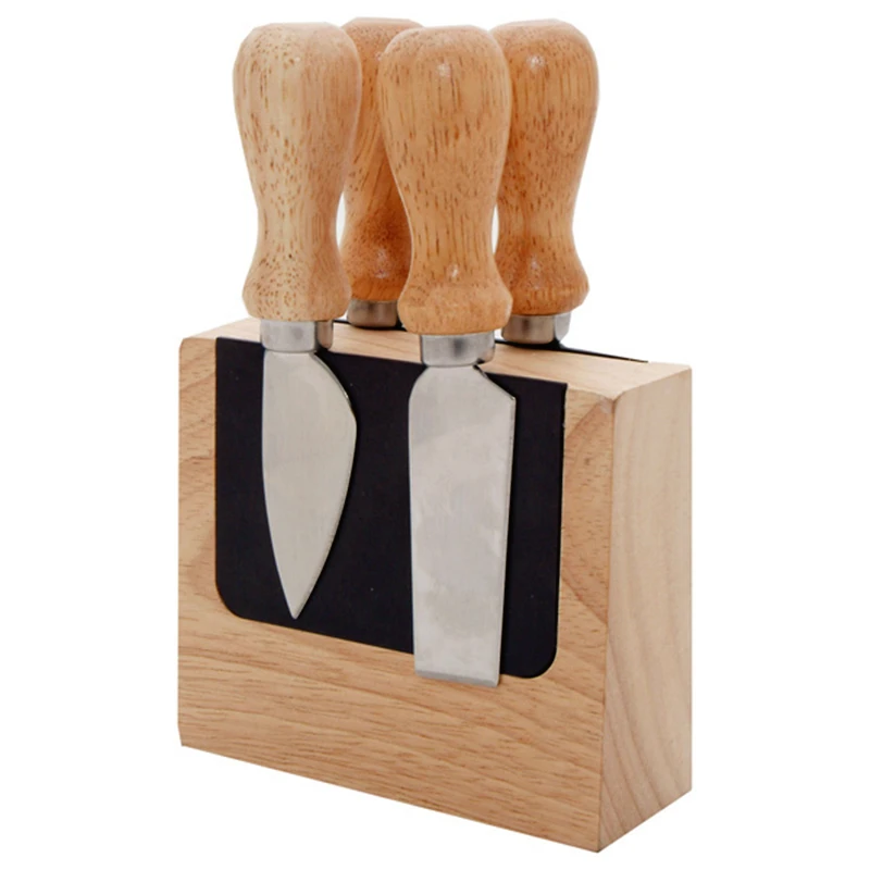 Набор сырных ножей мини-нож из нержавеющей стали с деревянной ручкой 4 предмета