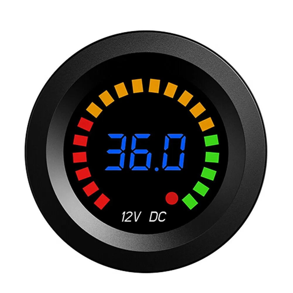 

LED Digital Color High Quality Display Voltmeter Volt Panel Meter For 12V Car Motorcycle