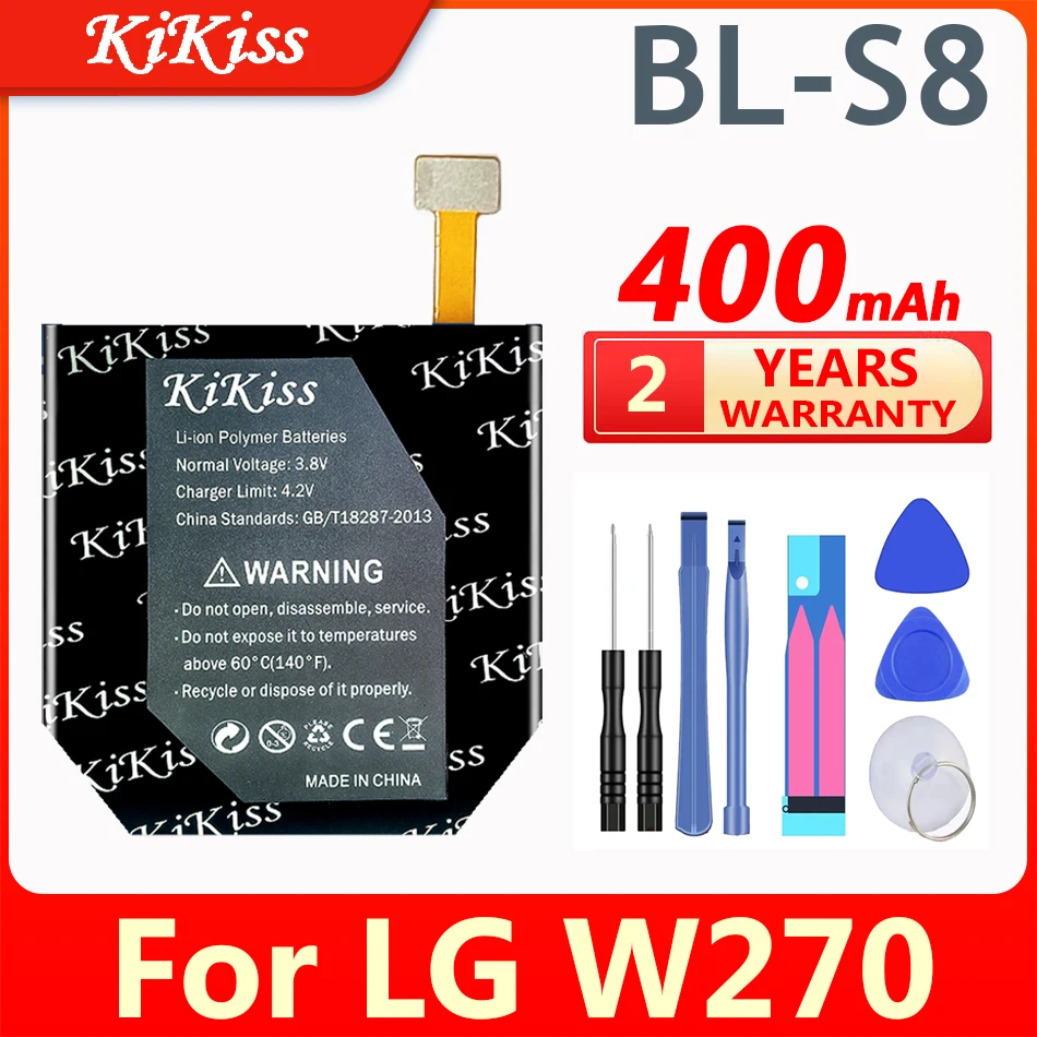 

KiKiss BL-S8 400mAh Smart Watch Battery for LG W270 Batteries BL-S8 BLS8 BL S8