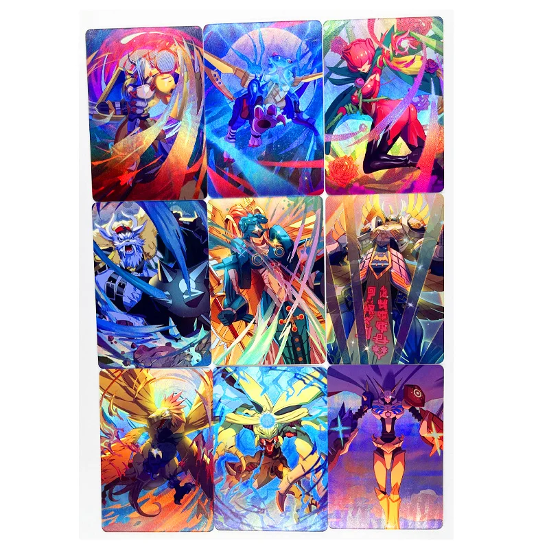 

Цифровые игрушки-монстры Digimon, 9 шт./компл., хобби, Коллекция игр аниме-открытки