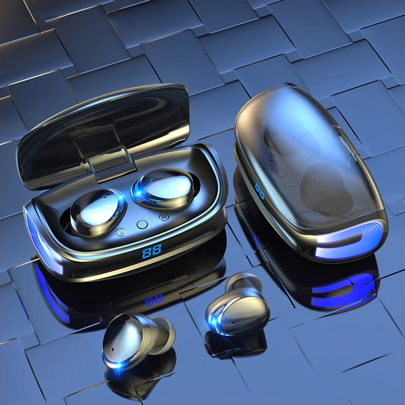 

TWS Wireless Headphones Bluetooth 5.0 Earphone Type-c Charging Case HD Stereo Sports Waterproof Earbuds Headsets With Microphone