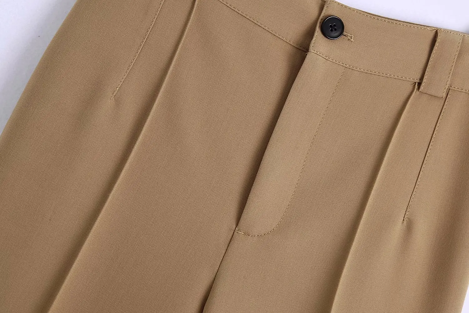 

Women Suit Chic Fashion Office Wear Straight Coat Pants Vintage High Waist Zipper Fly Female Trousers Mujer