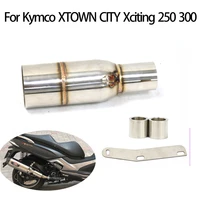 for kymco xtown city xciting 250 300 ct250 ct300 modified motorcross motorcycle exhaust mid link pipe connector