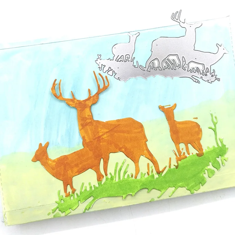 

Julyarts Three Deer Metal Cutting Dies for Scrapbooking New 2020 Scrapbooking Paper Card Making Embossing 2020 New