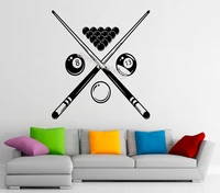 billiard pool wall stickers snooker sports game table ball decal home interior design art murals boy bedroom living room eb358