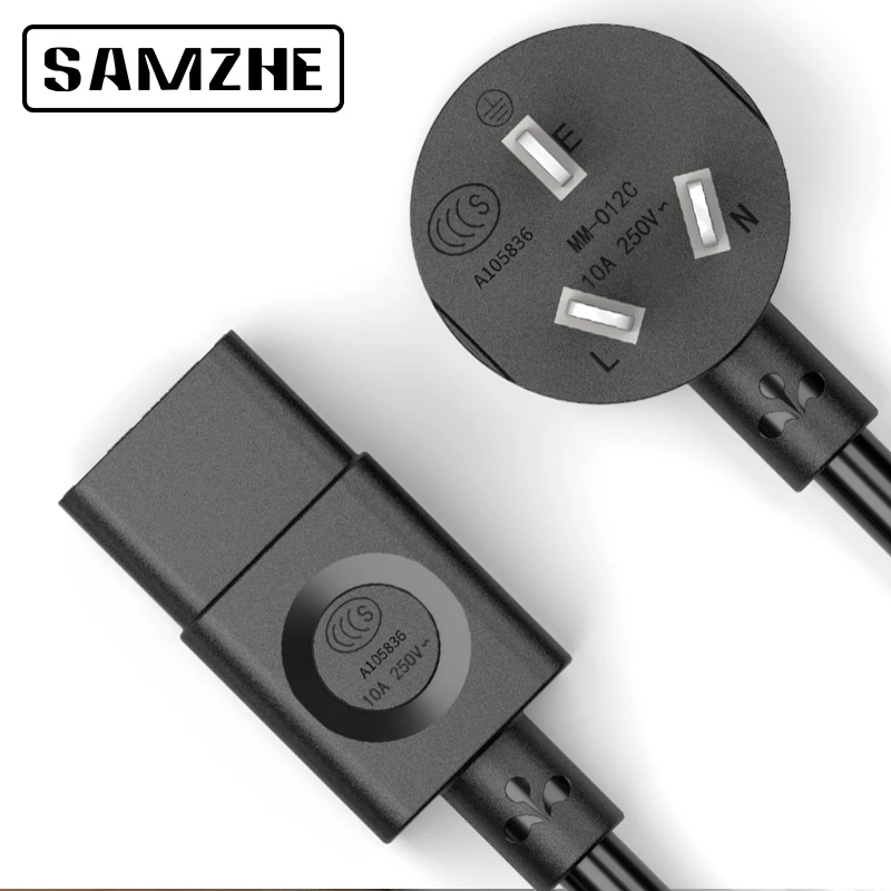 Удлинительный шнур питания SAMZHE стандарта США 1 м 8 3 штекер Schuko IEC C13 кабель для Dell