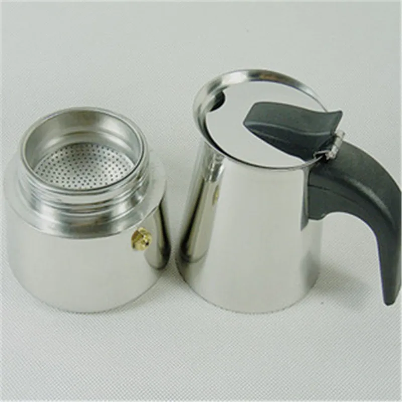 Поставщик Bialetti Inoxpran! Кофеварки Эспрессо 2 чашки кофейник из нержавеющей стали