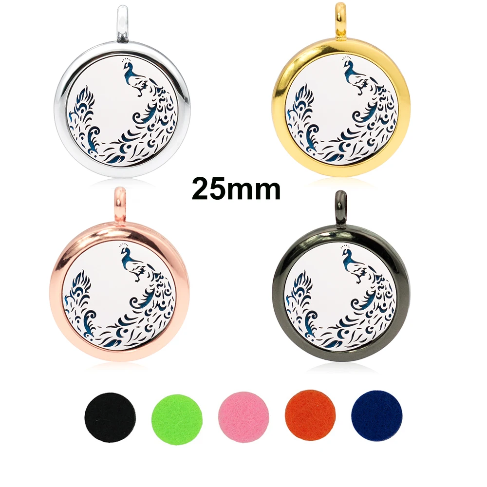 BOSHI ювелирные изделия ожерелье для женщин диффузор кулон павлин 25 мм эфирное