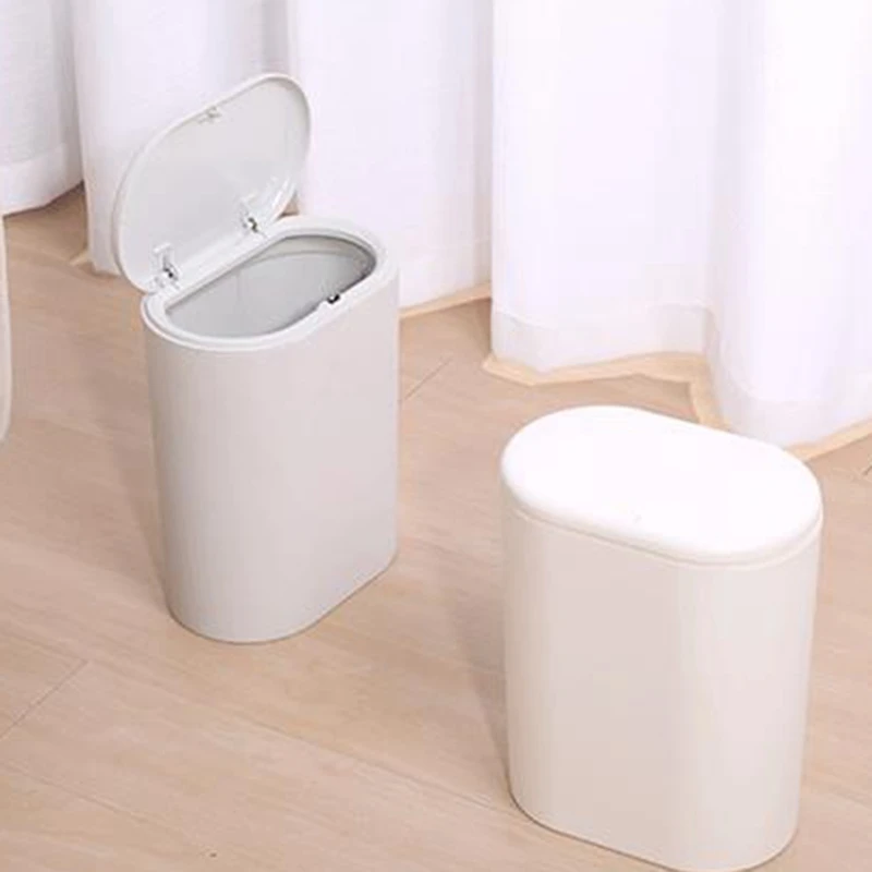 Пластиковый узкий кухонный мусорный бак для туалета пресс мусорное ведро ванной