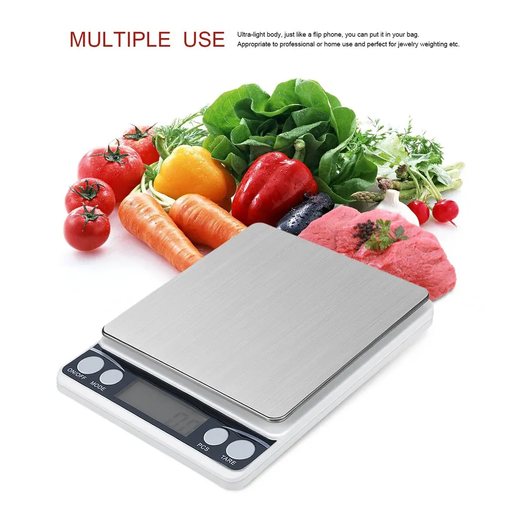 ЖК экран дисплей Электронные цифровые весы 0 01 г 500 высокоточные кухонные пищевые
