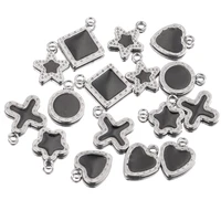 20pcs stainless steel enamel cross heart star round charms diy earrings necklace jewelry making bracelet bulk items wholesale