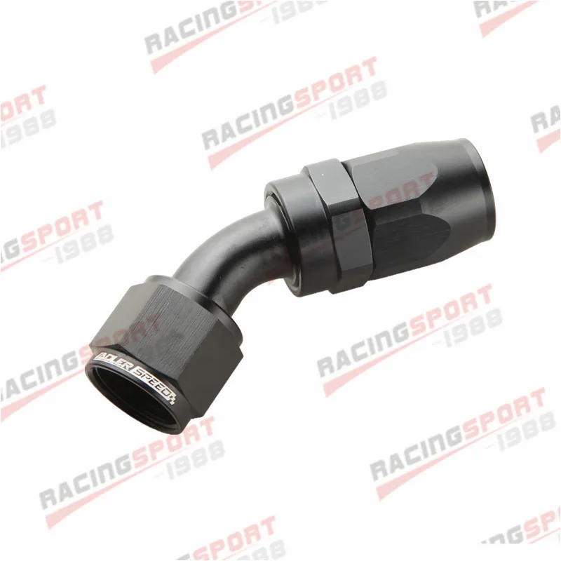 

ADLERSPEED AN10 10AN 45 Degree Swivel Fuel Oil Hose End Fitting Adaptor Anodized Black