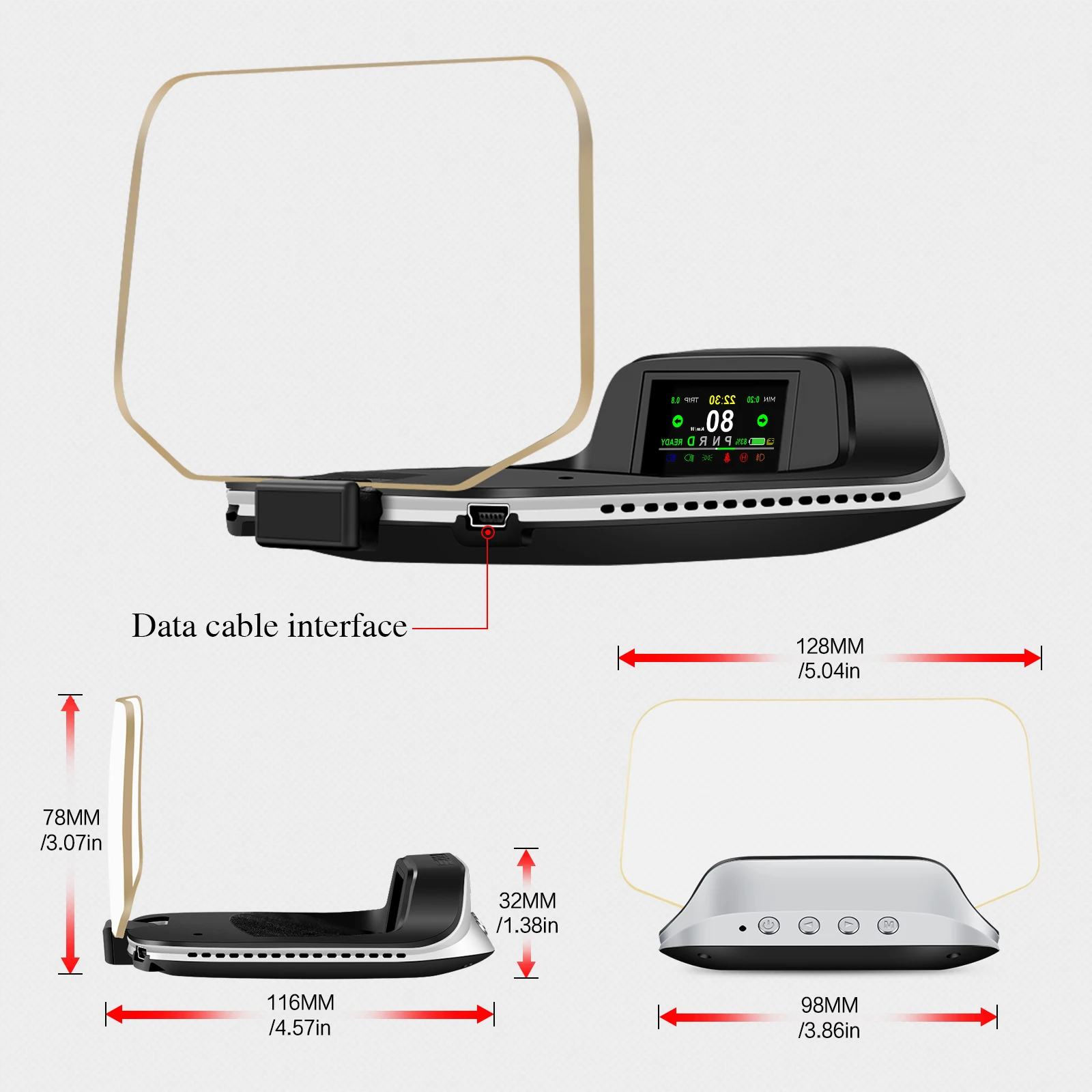 

Multifunctional HUD Display Smart Digital Meter High Definition Digital Projector Head-Up Display for Tesla Model 3 & Model Y