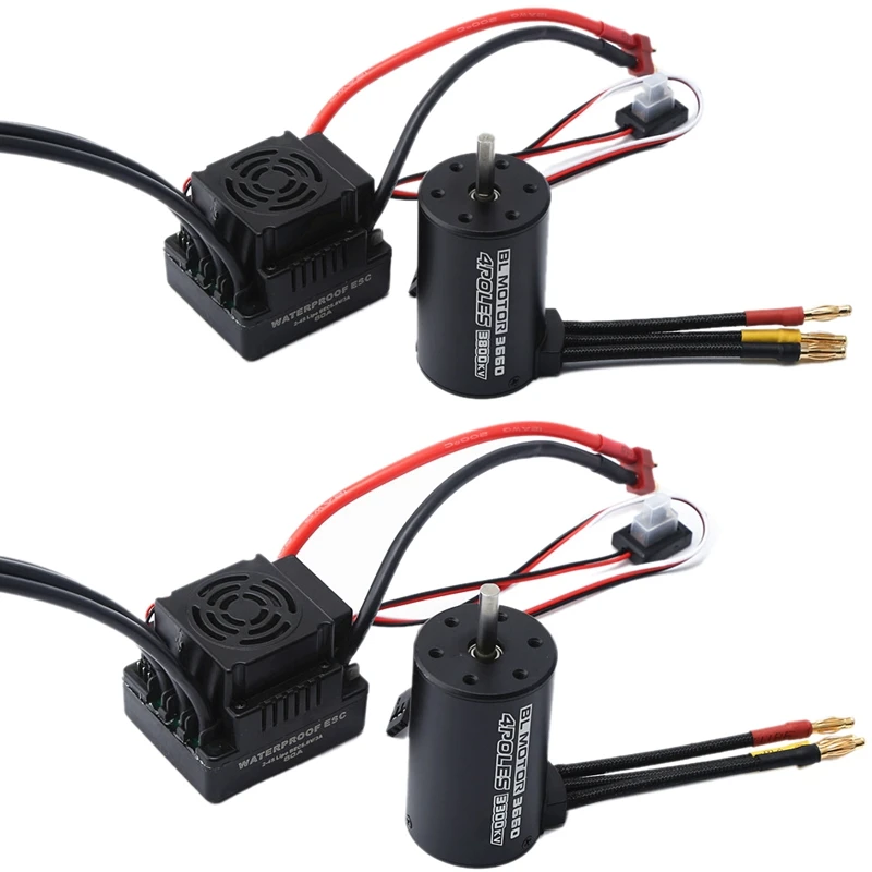 

Waterproof 3660 Brushless Motor & 80A Brushless ESC Set for 1/8 RC Car Truck