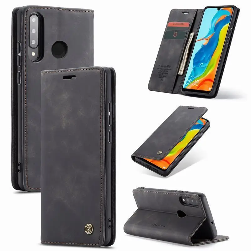 Кожаный чехол-кошелек для Huawei P30 Lite Pro роскошный Магнитный чехол-книжка Матовый