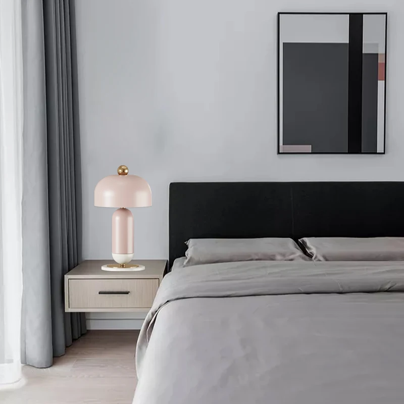 Современная простая настольная Светодиодная лампа розового и синего цвета фойе