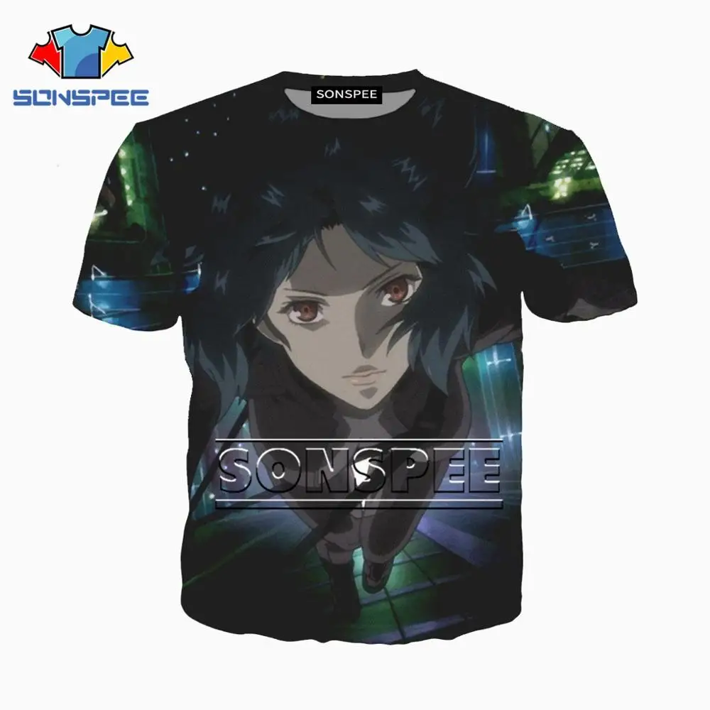 SONSPEE Ghost in the Shell аниме 3D принт мужская и женская футболка унисекс лидер продаж
