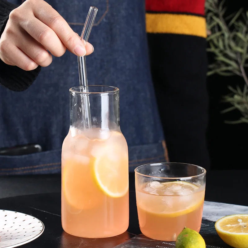 Стеклянный прикроватный набор для воды с графином и чашкой прозрачный кувшин