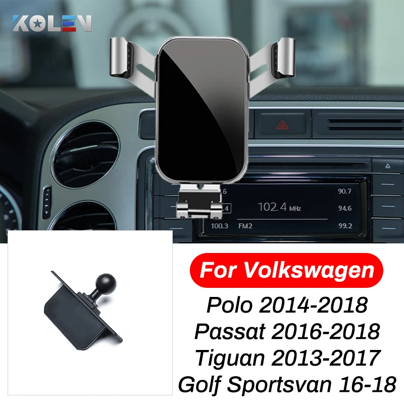 Araba cep telefonu tutacağı için Volkswagen VW Tiguan Passat Polo Golf Sportsvan 2013 2014 2016 2018 yerçekimi standı navigasyon braketi