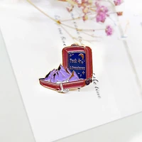 xedz purple adventure trunk cartoon brooch yamagami sun moon travel custom badge clothes lapel enamel pin jewelry gift for women