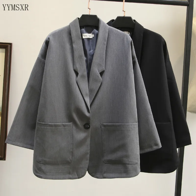 Женский костюм размера плюс блейзер новинка 2020 повседневный свободный женский