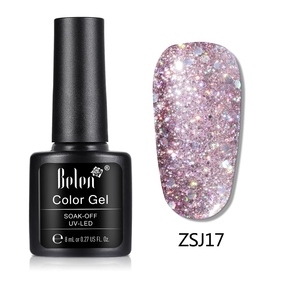 Belen 8 мл Алмазный Гель-лак для ногтей УФ светодиодный замачиваемый маникюрный