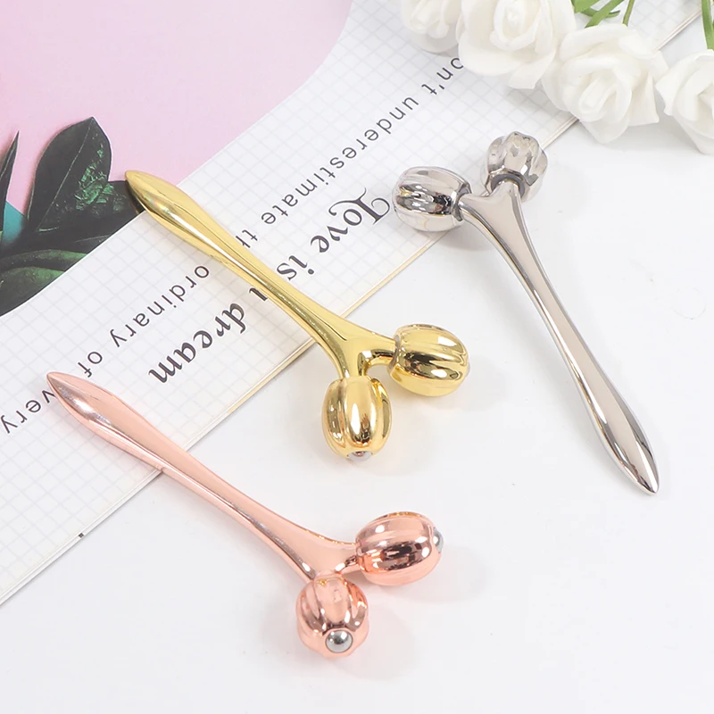 3D роликовый массажер для лица V лифтинг массажный инструмент формирования тела