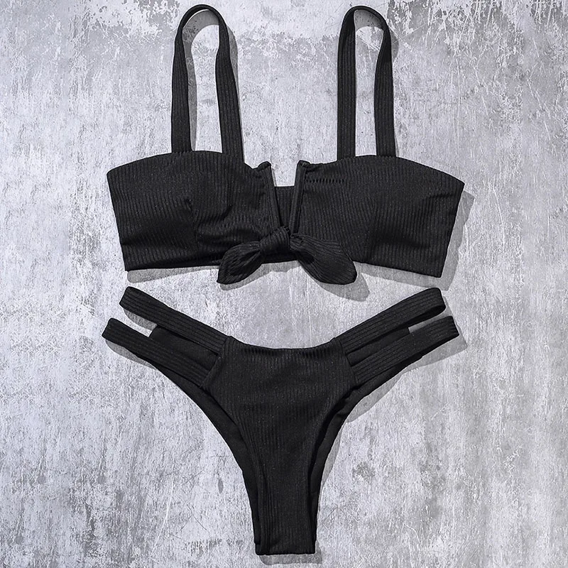 ZTVitality бикини с бантом пуш-ап зеленого цвета Новое поступление 2020 купальник на