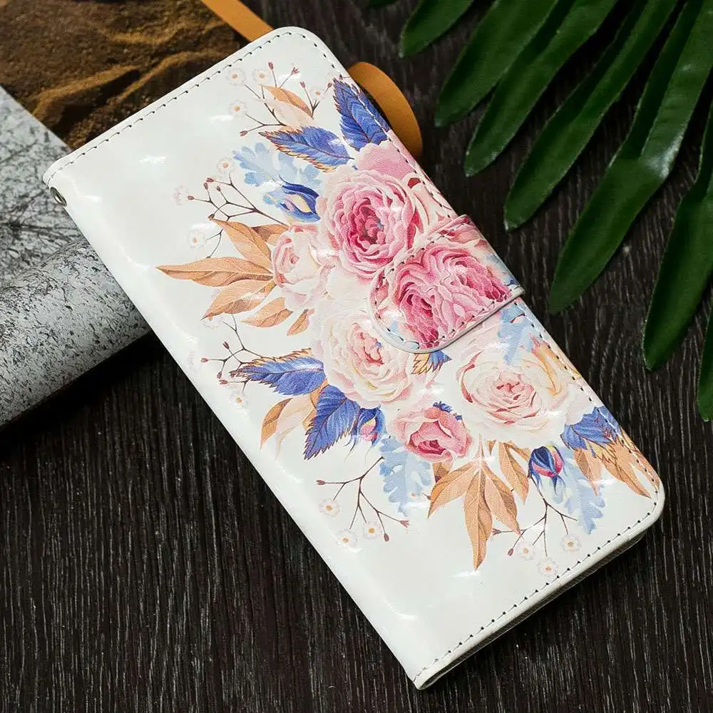 Чехол KISS Роскошный кожаный флип чехол для iPhone 11 Pro XR 7 8 Plus X XS MAX 6 S цветочный
