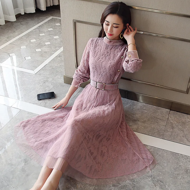 Французский темперамент кружевное платье для женщин 2019 реноважная тонкая юбка