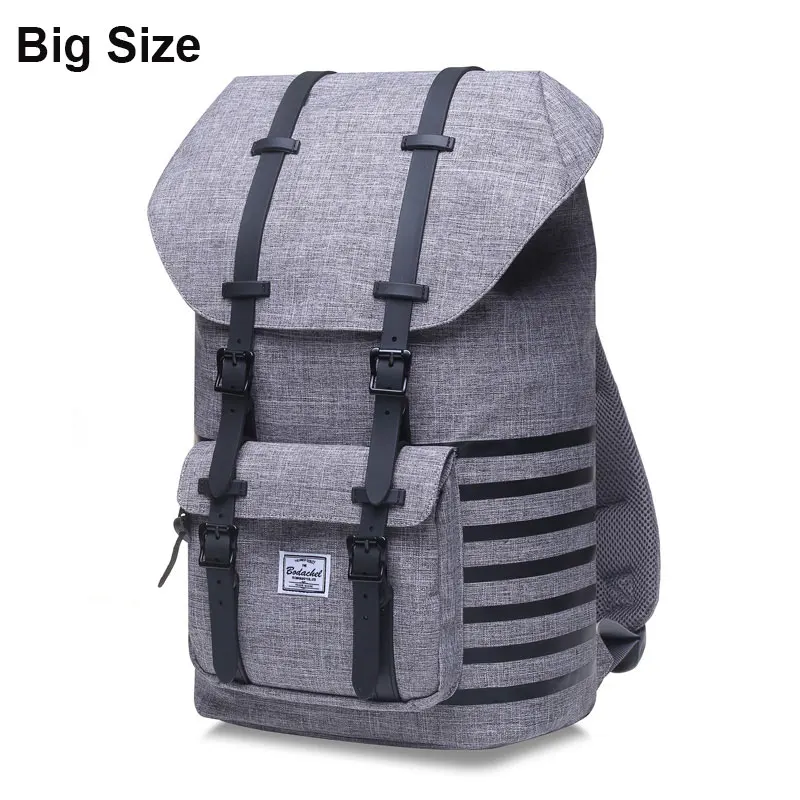 Gray-Thin Stripes Bodachel модный рюкзак для мужчин и женщин 15,6 ''рюкзак для ноутбука большой мужской водонепроницаемый прочный рюкзак для путешествий - Цвет: Gray-Thin Stripes