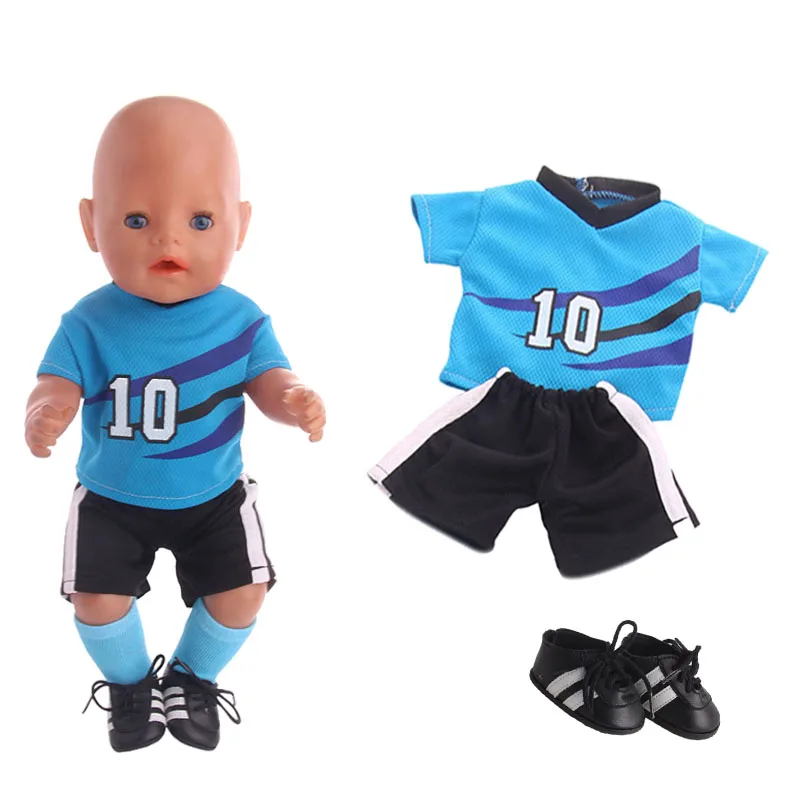 3 Styles Football Sportswear Casual Fit 18 Inch American And 43 Cm Reborn Baby Doll Clothes Our Generation Accessories For Girl | Игрушки и