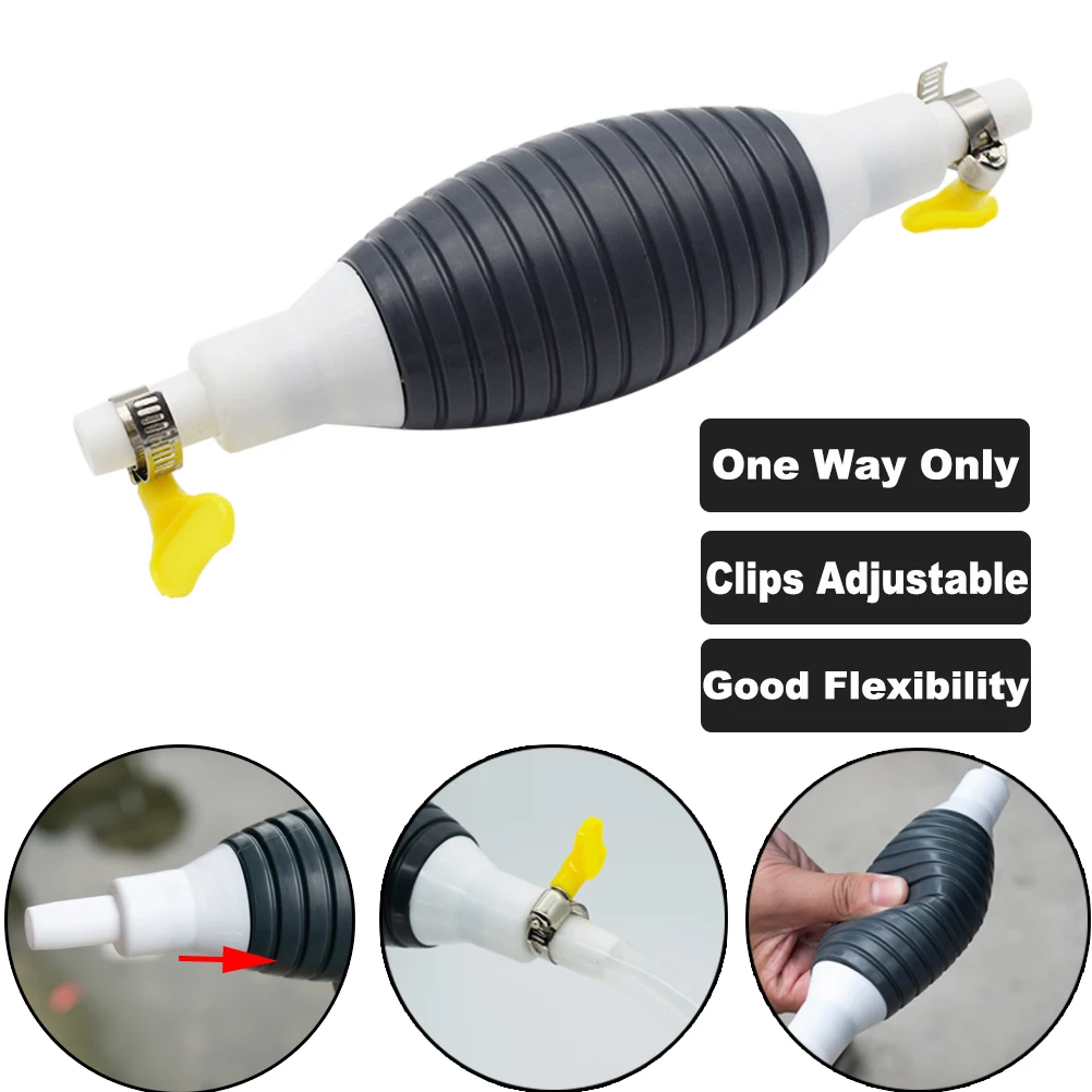 

Universal Car Boat Manual Fuel Pump Hand Primer Bulb Type For Liquid Water Oil Gas Gasoline Petrol Diesel Transfer Valve clips