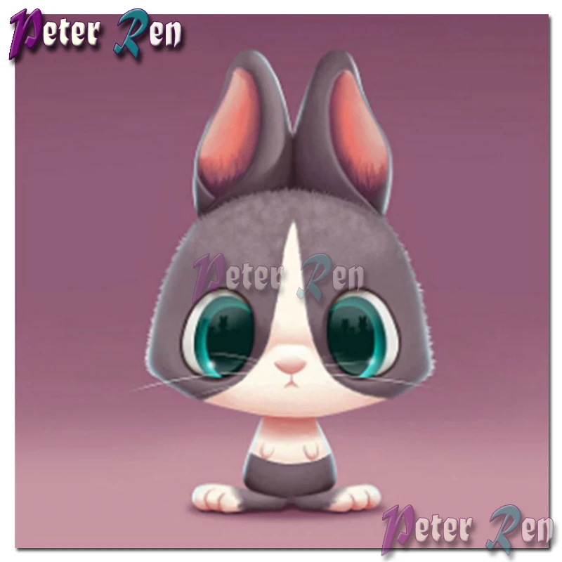 

5d cartoon animal Cute bunny image Diamond Painting Embroider Square or round Mosaic Cross stitch Rhinestone home decoration