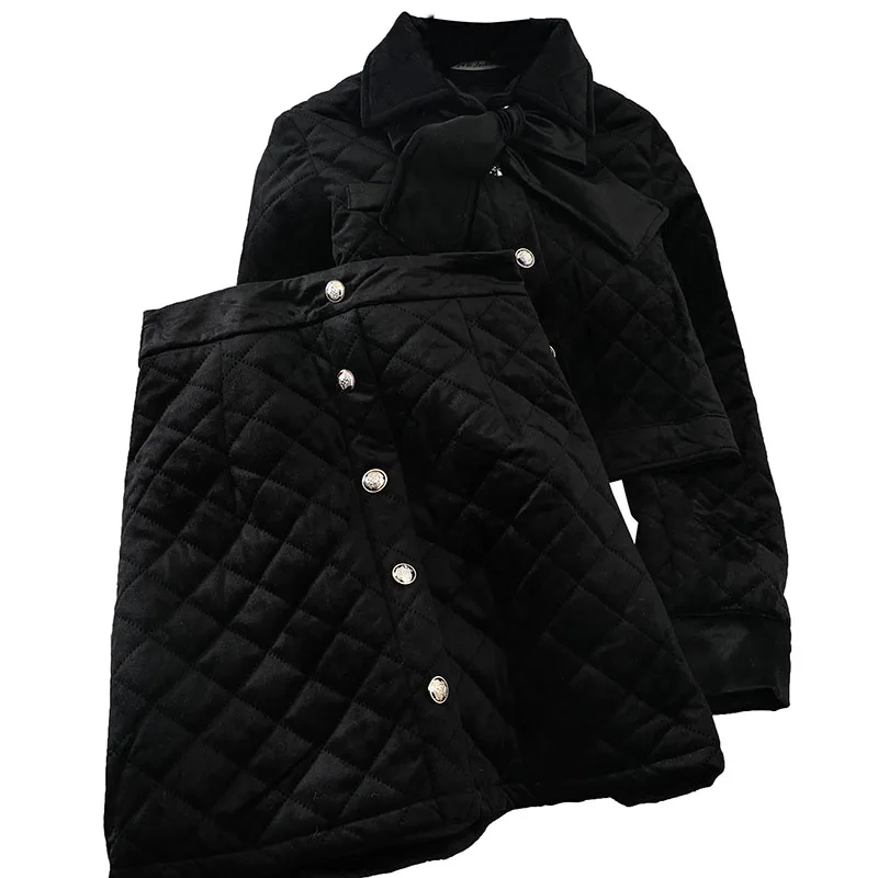 2019 Новая мода Женская одежда на осень и зиму комплект из двух предметов для