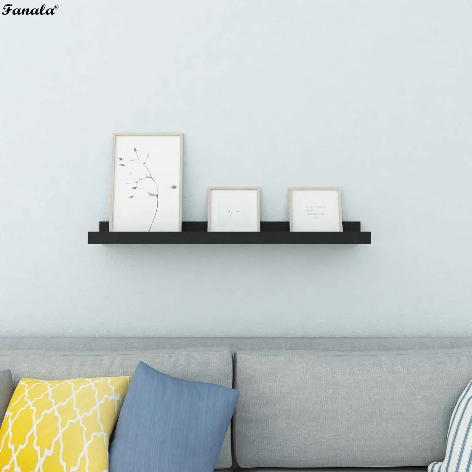 Современный Дизайн Плавающая картина дисплей карниз Полочка с настенным