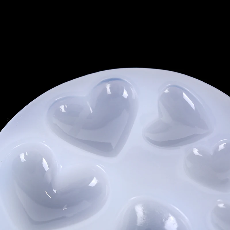 

DIY Heart Shape Crystal Epoxy Silicone Mold Drop Mold White Round Patch 7 Holes Drop Mold
