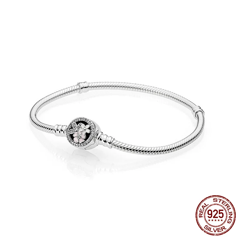 

Classic Series 100% 925 Sterling Silver Heart Bracelet Fit Original Beads Charms DIY Jewelry Gift For Women