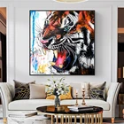 Современный граффити Животные художественные плакаты и принты настенный художественный холст абстрактная живопись тигра картинки для Гостиная Куадрос Декор