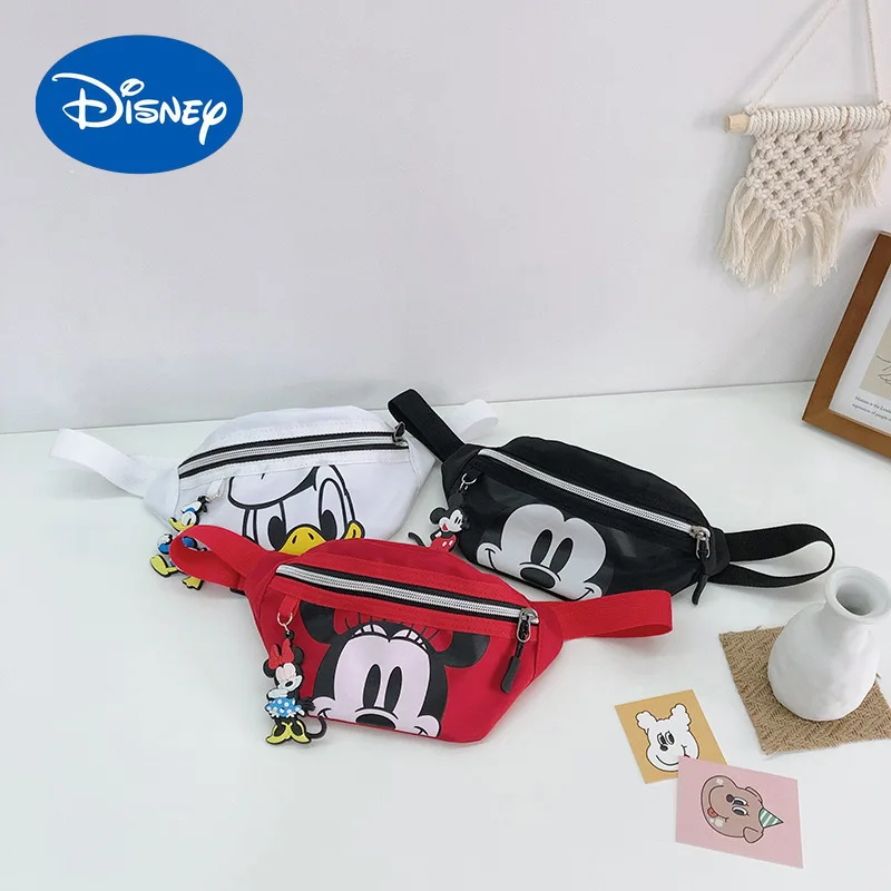 

Новая модная нейлоновая нагрудная сумка Disney для детей, модная мультяшная сумка-мессенджер для девочек с Микки Маусом