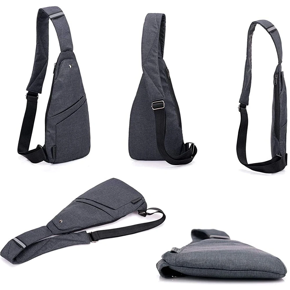 Мужская нагрудная сумка с защитой от кражи облегающий мессенджер на плечо брызг