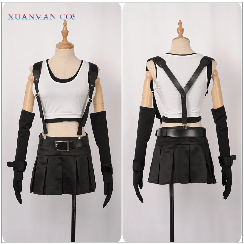 Костюм для косплея финальной фантазии VII ремейк Tifa Lockhart топ без рукавов девочек