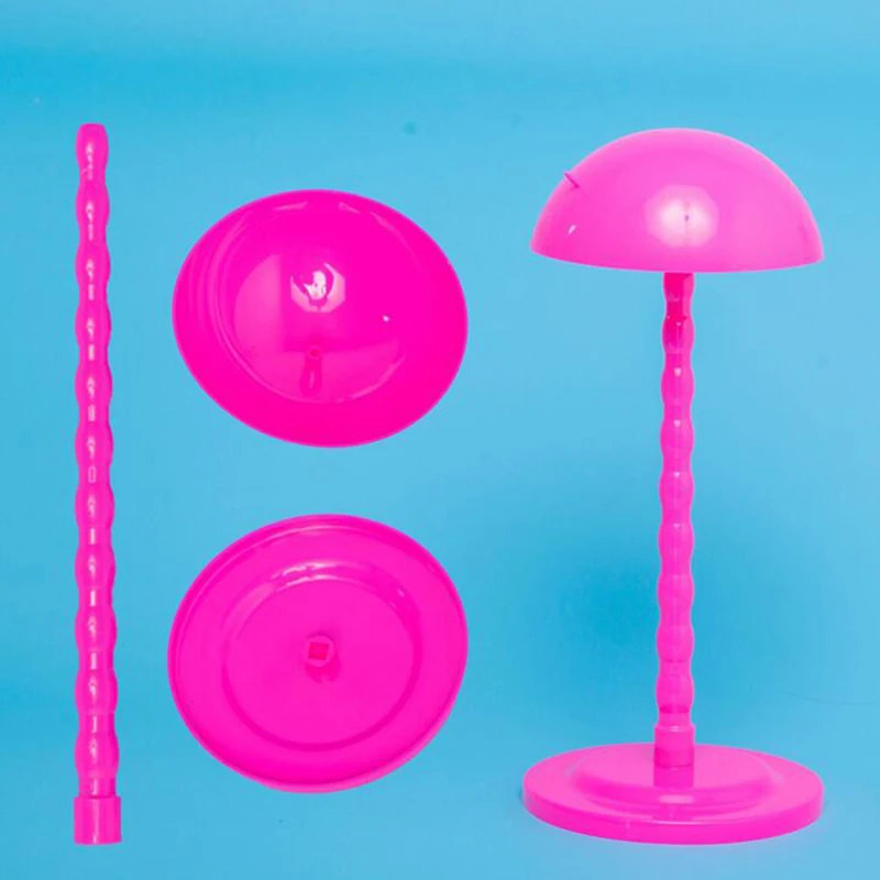 

1PC Solid Color Wig Stands Plastic Hat Display Wig Head Holders 30Cm Mannequin Head/Stand Portable Folding Plastic Wig Stand