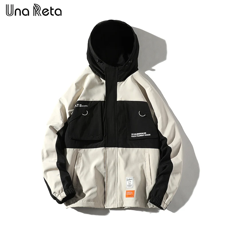 Куртка Una Reta мужская с капюшоном модная ветровка в стиле хип хоп Повседневная